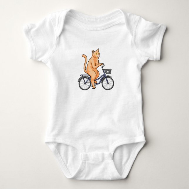 Katt med cykel t shirt (Framsida)