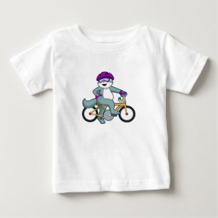 Katt med cykel t shirt