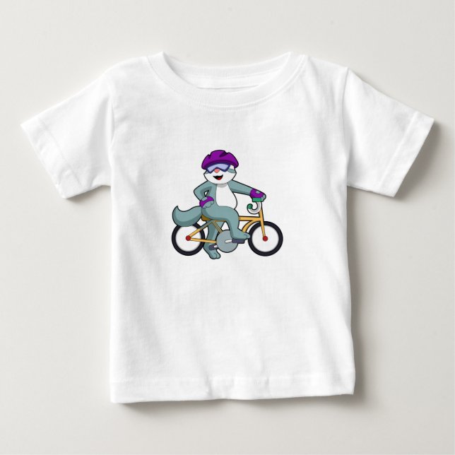 Katt med cykel t shirt (Framsida)