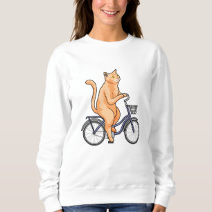 Katt med cykel t shirt