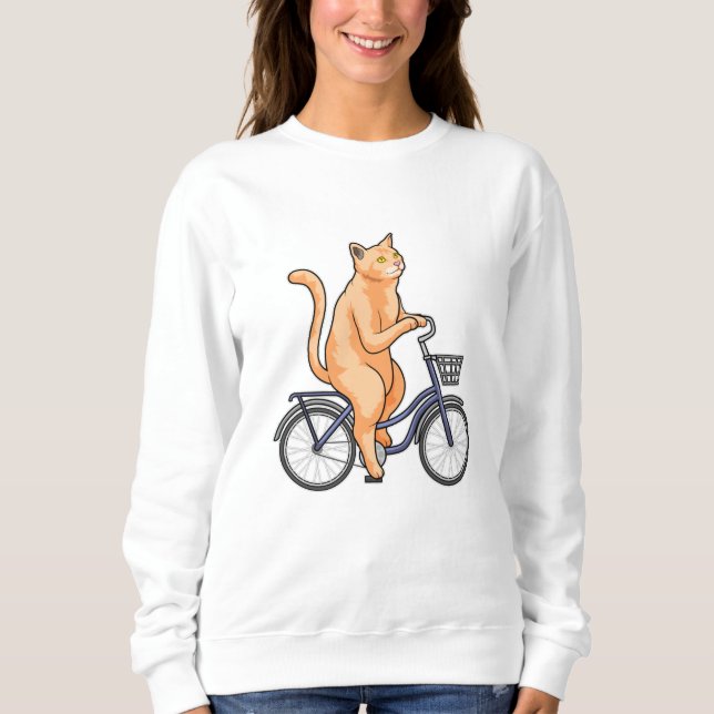 Katt med cykel t shirt (Framsida)