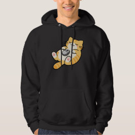 Katt med datormus hoodie