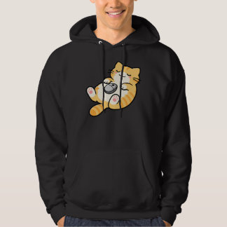 Katt med datormus hoodie