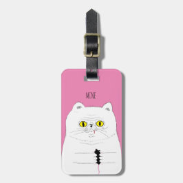 Katt med den roliga teckningen för mus bagagebricka
