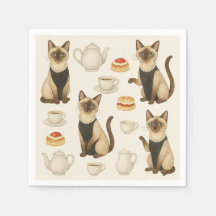 Katt med eftermiddagen Tea Party London England