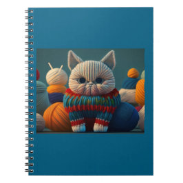 Katt med en "A-huvudattityd" Anteckningsbok