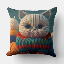 Katt med en "A-huvudattityd" Kudde