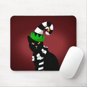 Katt med en fin hatt och Scarf Musmatta
