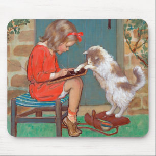 Katt med en flicka, Jessie Willcox Smith Musmatta