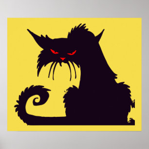 Katt med en inställningaffisch poster