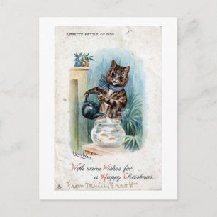 Katt med en vattenkokare, Louis Wain Vykort