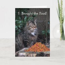 Katt med ett tacksamt sjukdagskort kort