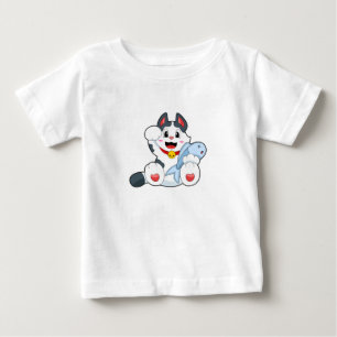 Katt med fisk t shirt