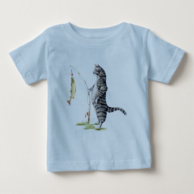 Katt med fisk tee (Framsida)