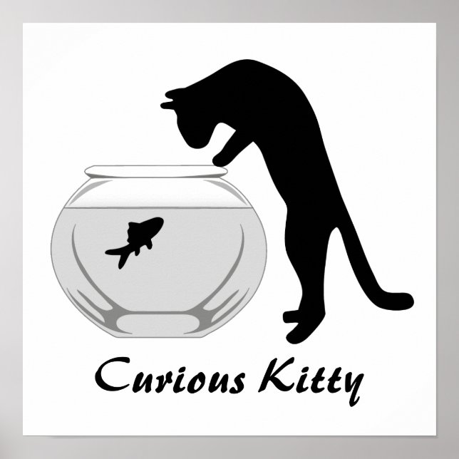 Katt med fiskfat Poster (Framsidan)