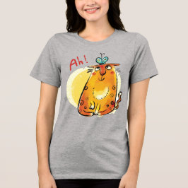 Katt med fjäril t shirt