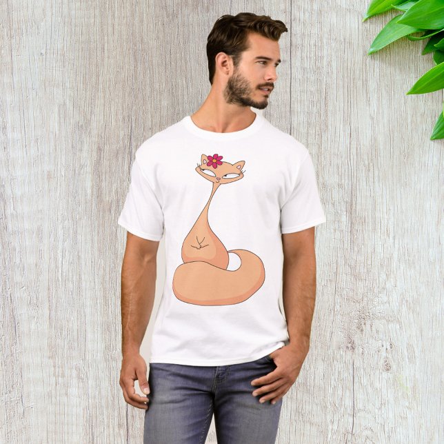 Katt med Flower Cute Kawaii Kattunge T Shirt (Skapare uppladdad)