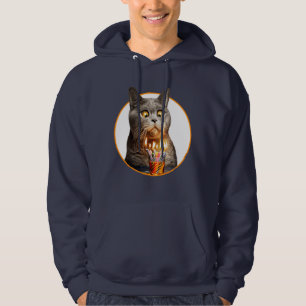 Katt med födelsedag, hett glas hoodie