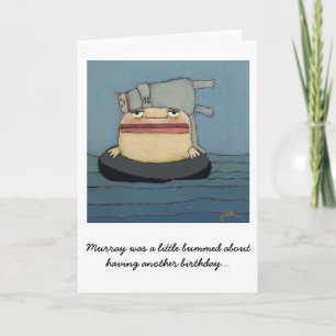 Katt med födelsedagskort kort