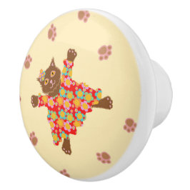 Katt med Funky Plushires Knopp