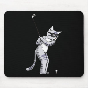 Katt med Golf Klubb Golfing Golf Player Golfer Musmatta