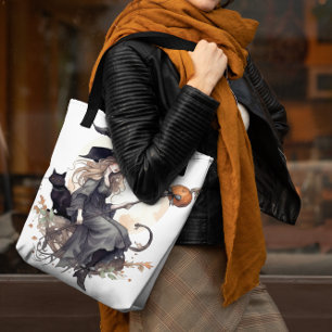 Katt med Harvest Måne och Ravens Tygkasse