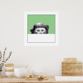 Katt med Hat (Moegi) Poster