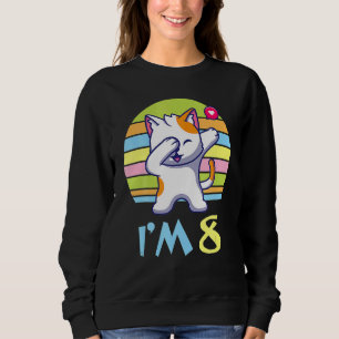 Katt med Heart Lycklig eller mig, 8 år gammal T Shirt