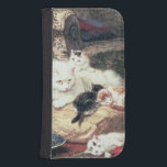 Katt med henne kattungar på en dämpa plånboksfodral för samsung galaxy s4<br><div class="desc">Katt med henne kattungar på en dämpa | vid Henriette Ronner-Knip | konstläge: Privat samling | som den holländska konstnären | avbildar samlingen,  numrerar: BAL91095</div>