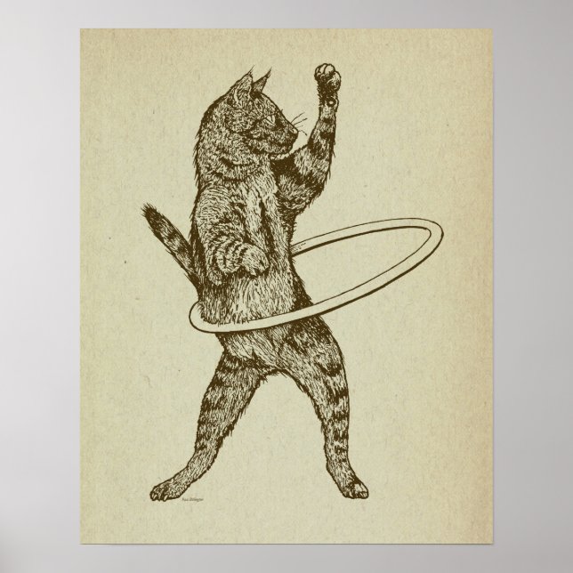 Katt med Hula Ring Poster (Framsidan)