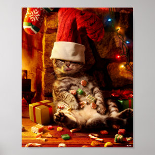 Katt med huvud poster