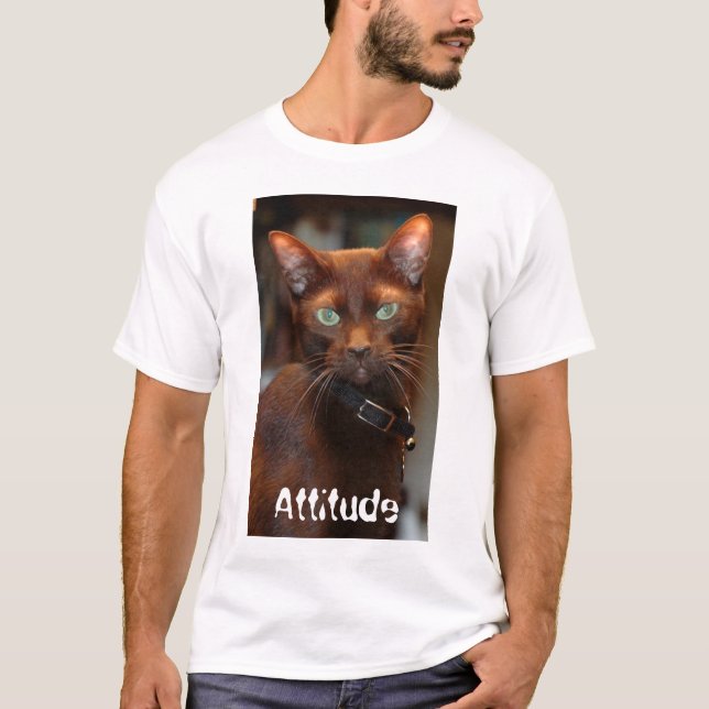 Katt med inställning T Shirt (Framsida)