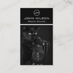 Katt med kameran - Affärskortet Fotograf Visitkort