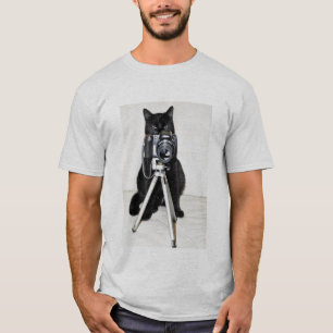 Katt med kameran t shirt