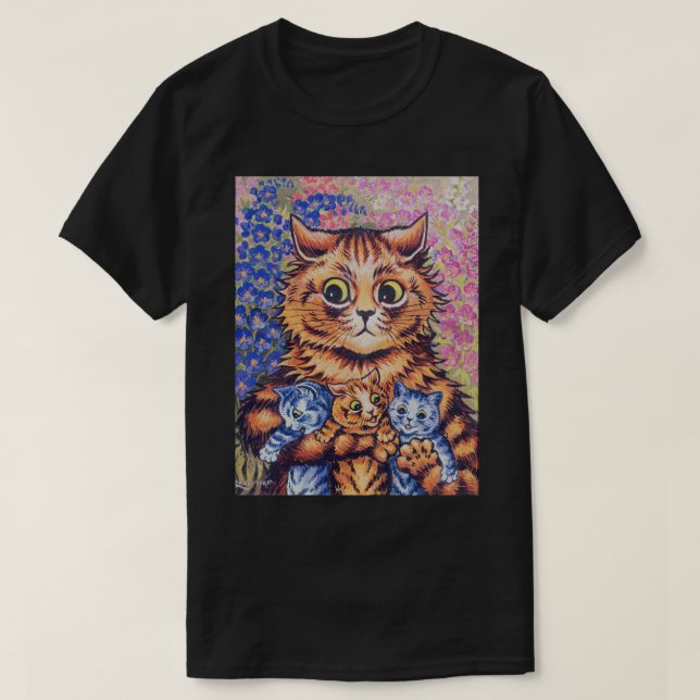 Katt med kattungar, Louis Wain T-shirt (Design framsida)