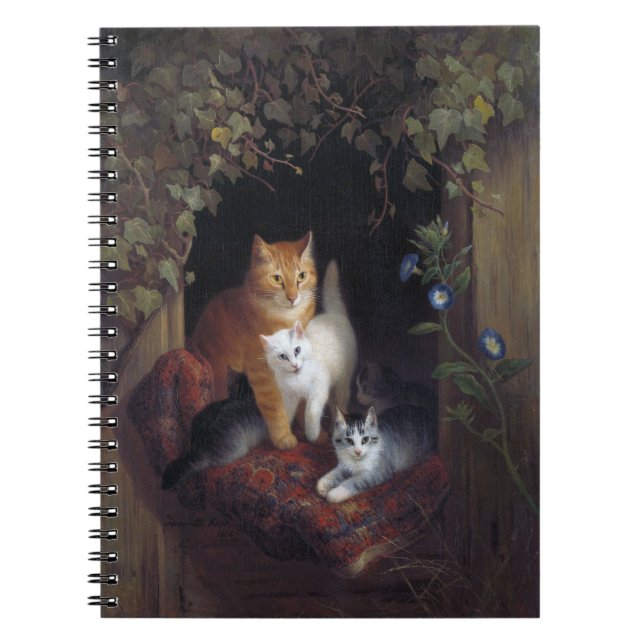 Katt med Kittens Henriette Knip 1844 Anteckningsbok (Framsidan)
