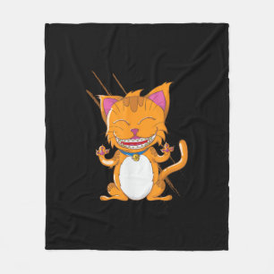 Katt med klammerparentes fleecefilt