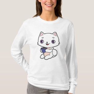 Katt med Kopp i kaffe T Shirt