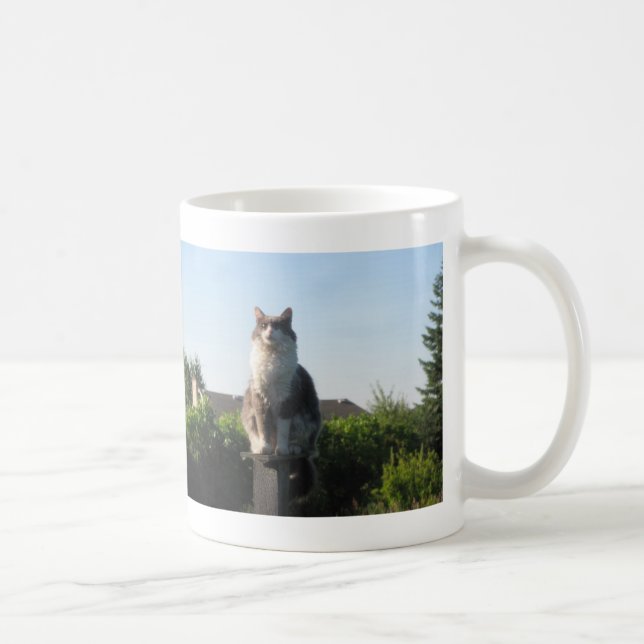 Katt med kor och Luke 1: 78-79 Kaffemugg (Höger)