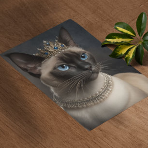 Katt med Krona och Necklace Poster