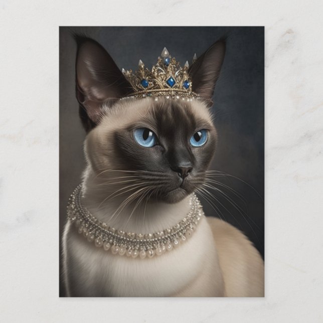 Katt med Krona Vykort (Framsida)