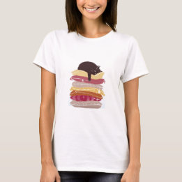 Katt med kudde t shirt