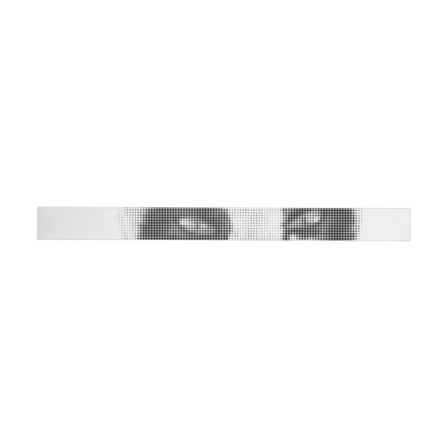 Katt med lapptäcke Minimal Halftone Etikettband (Individuell)
