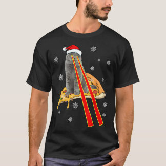 Katt med Laser Ögon Funny Pizza Cat jul T-Sh T Shirt