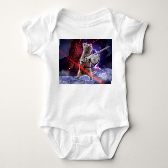 Katt med lasrar från öga t shirt (Framsida)