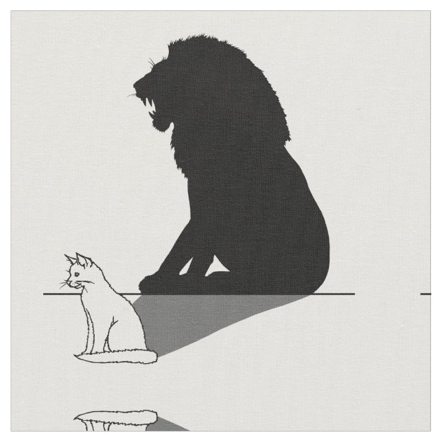 Katt med lejonare skugga tyg (Närbild)