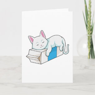 Katt med mjölk kort