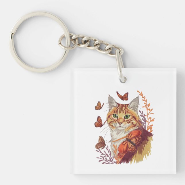 Katt med Monarch Butterflies (Framsidan)