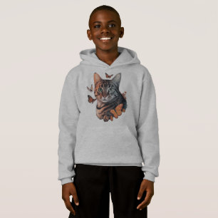 Katt med Monarch Butterflies T Shirt
