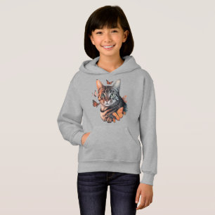 Katt med Monarch Butterflies T Shirt